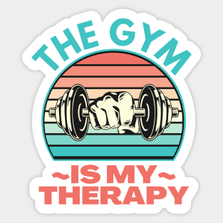 The Gym Is My Therapy Sticker